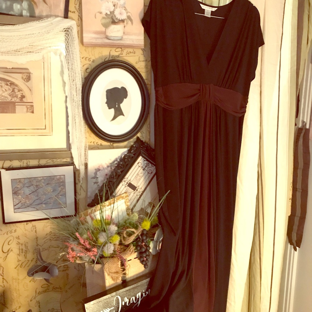 super stretchy maxi length  color block dress